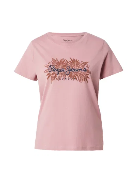 Pepe Jeans Tricou CRISTINA bleumarin / maro ruginiu roz