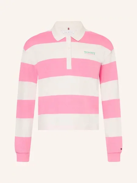 Tommy Hilfiger Rugbyové Tričko bílá růžová