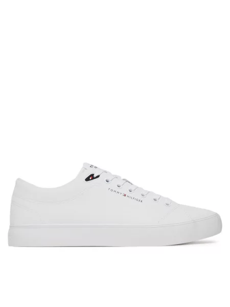 Tommy Hilfiger Laisvalaikio batai Th Hi Vulc Core Low Lth Ii Ess balta