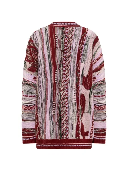 Cardigan Laneus tricotate roșu