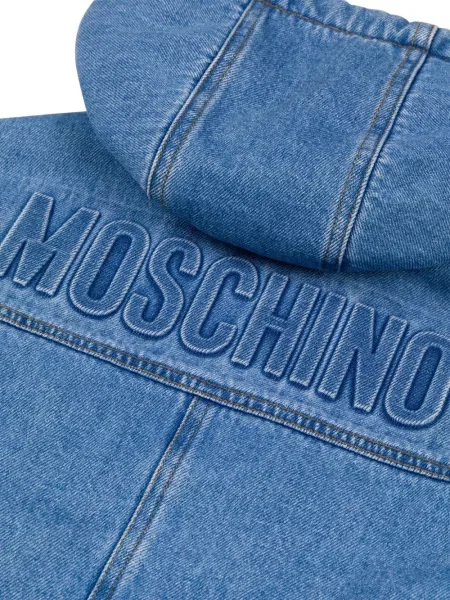 Kurtka jeansowa dziecięca Moschino niebieska