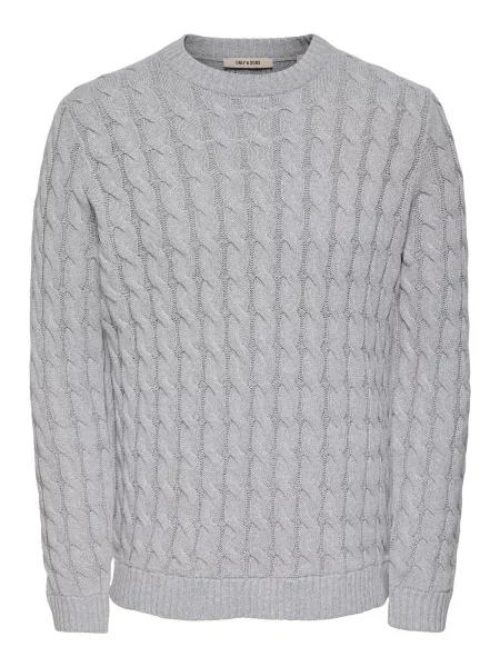 Only & Sons Pulover ONSKicher amestecat gri