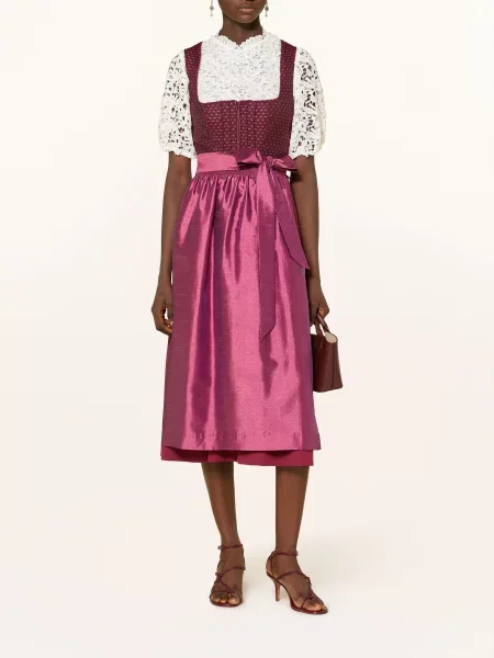 Spieth & Wensky Dirndl Halenka Kathalin Z Krajky bílá