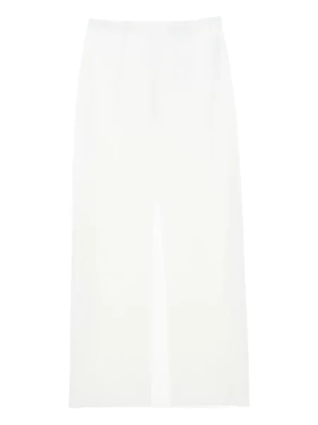 Spódnica midi Auralee do kolan z rozcieciem