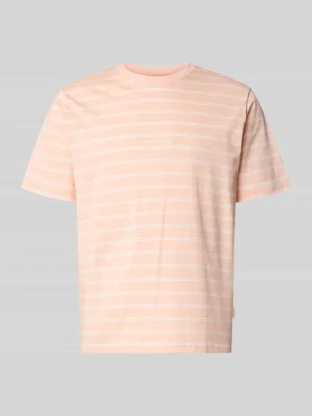 T-shirt w paski z naszywanym logo Jack & Jones
