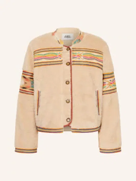 Lollys Laundry Kurtka Z Futerkiem Sirill beige beżowa