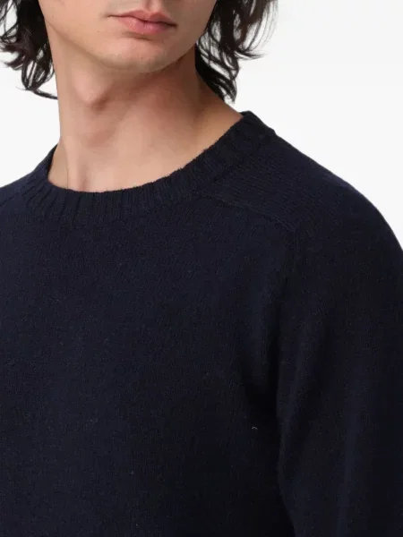 Sweter Sebago wełniany z okrągłym dekoltem niebieski