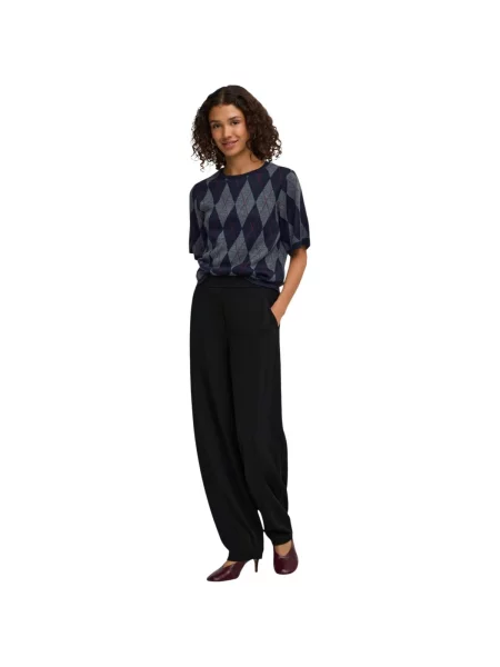 Pulover Jacqueline De Yong cu model argyle albastru