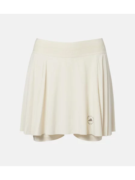 Fusta plisata Adidas By Stella Mccartney plisată tenis alb