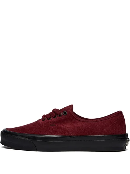 Sneakerși Vans Authentic de catifea cu model leopard roșu