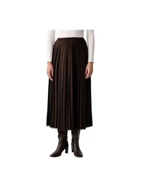 Długa spódnica maxi Twinset brązowa