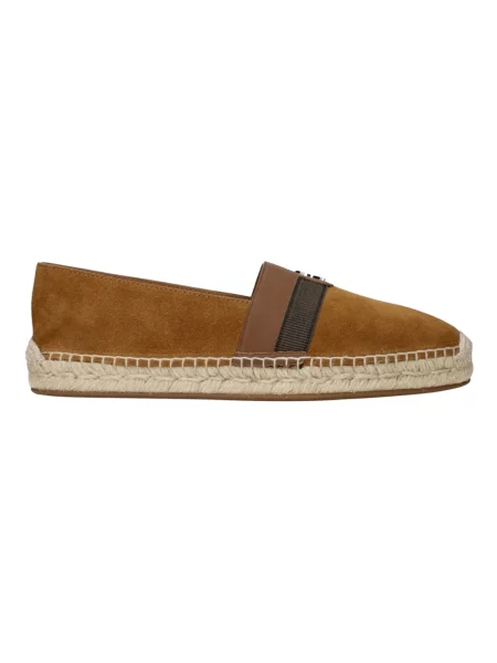 Espadryle Christian Louboutin skórzane brązowe