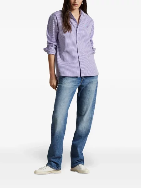 Polo Polo Ralph Lauren z twillu do kolan plisowane żółte