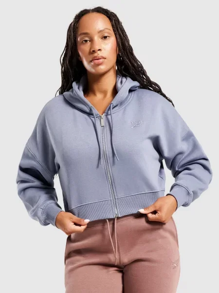 Reebok Bluza Rozpinana Z Kapturem Pernille niebieska