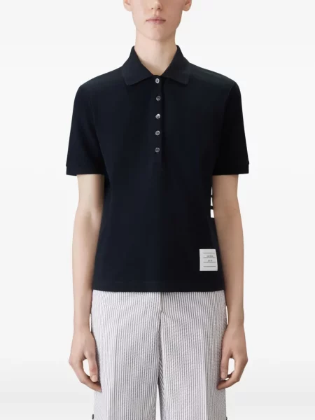 Polo Thom Browne cu dungi negru