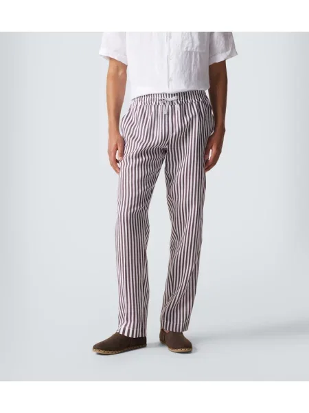 Pantaloni Fedeli de in cu dungi maro
