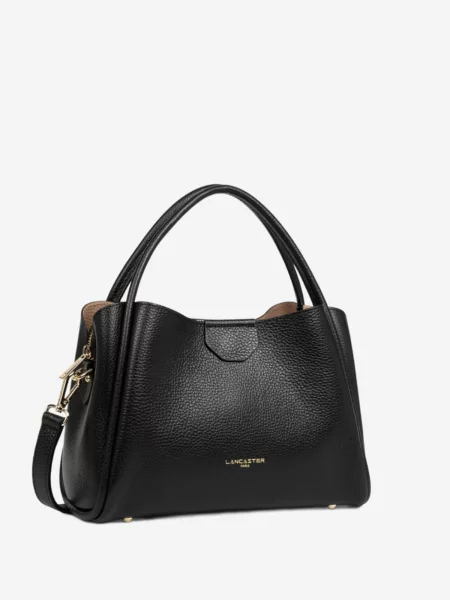 LANCASTER Paris Kabelka Lancaster Sac à main Aimantée M Ida Double Noir In Nude' čierna