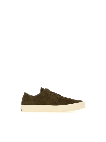Sneakersy Tom Ford zamszowe zielone