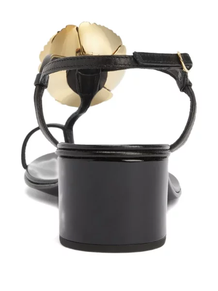 Sandale Giuseppe Zanotti cu model floral negru