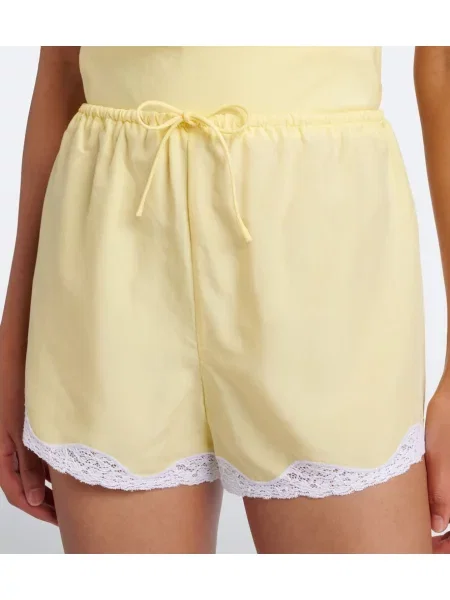 Pantaloni scurți Posse cu broderie galben