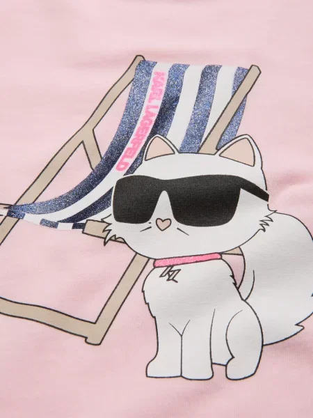 Dětské tričko Karl Lagerfeld růžové