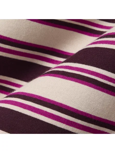 Lacoste Koszulka Polo W Paski Z Długim Rękawem Oversize brązowa