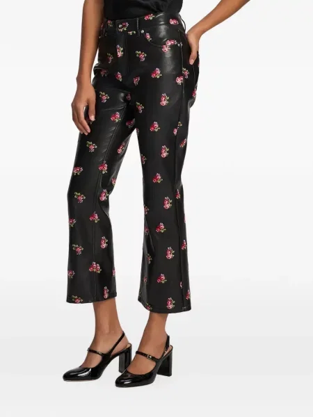 Pantaloni Cinq A Sept din piele negru