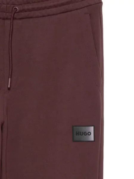 Kalhoty Hugo se záplatami hnědé