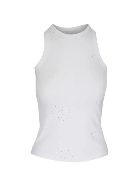 Top Ag Jeans cu paiete alb