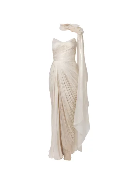 Rochie maxi Iris Serban de mătase drapată