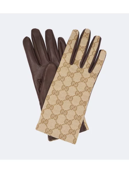 Mănuși Gucci din piele maro