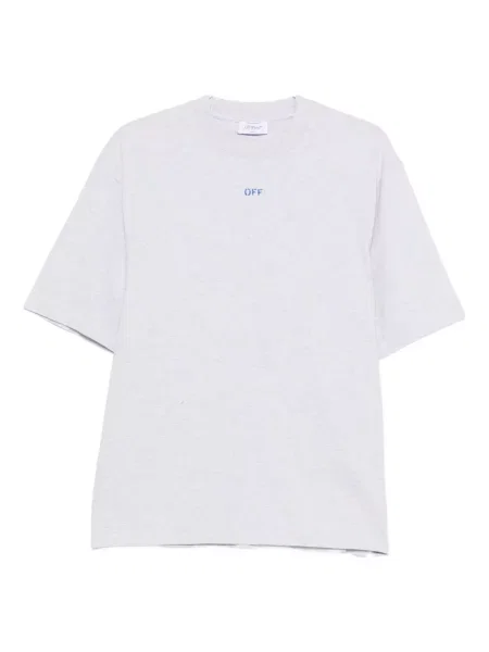 Tricou Off-white cu decolteu rotund scurt alb