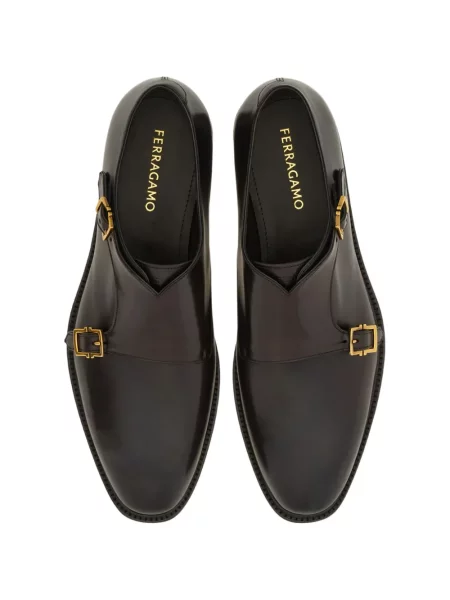 Pantofi monk Ferragamo maro