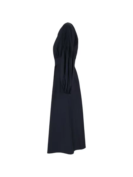 Rochie midi Max Mara în linie A albastru