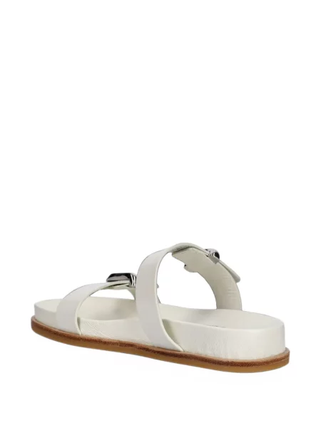 Dirželis sandalai Emporio Armani su sagtimis balta