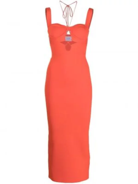 Maksi sukienka maxi Galvan garniturowa czerwona