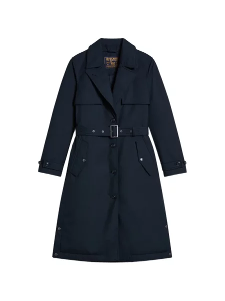 Cu centură geacă parka Woolrich albastru