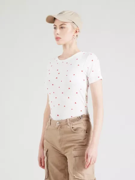 JDY Tricou JDYSOFIA roșu alb