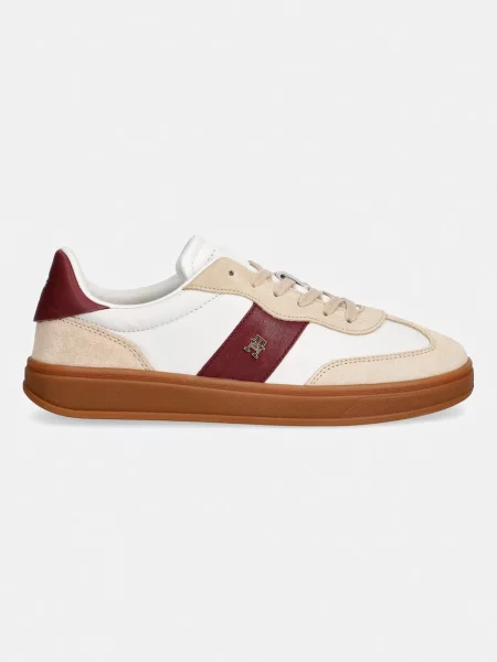 Tommy Hilfiger TH PREMIUM HERITAGE SNEAKER superge usnjene bež