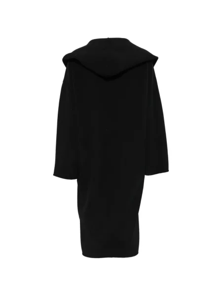 Cu centură palton Alberta Ferretti cu glugă negru