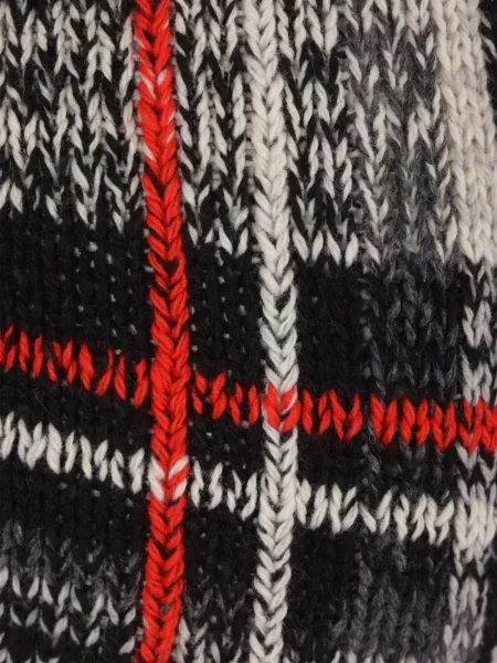 Pleteni kombinezon Duran Lantink karirani bijela