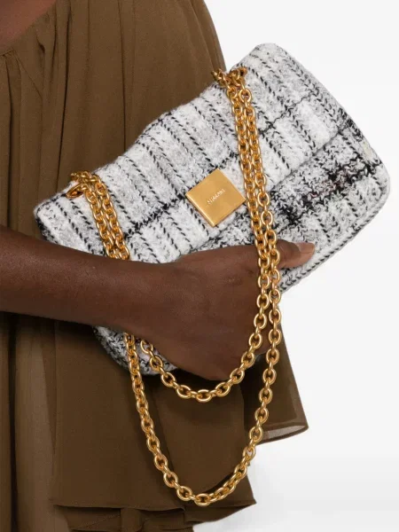 Καρό πλεκτή τσάντα Missoni λευκό