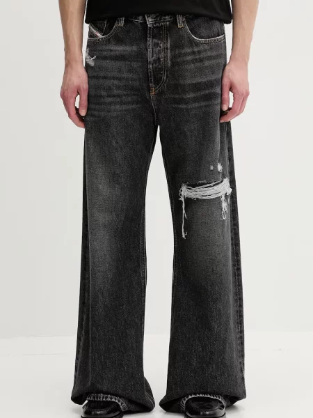 Diesel kavbojke relaxed kroja D-RISEL siva