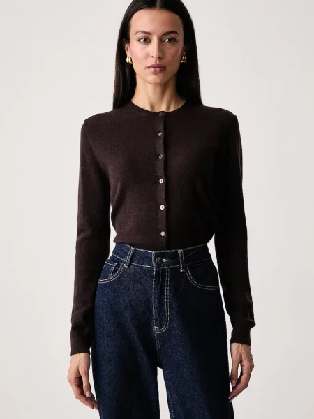 United Colors of Benetton cardigan pentru femei din lână maro