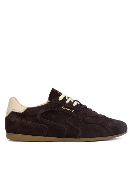 Sneakersy ze skóry z detalem z logo Model Sperly' Gant brązowe
