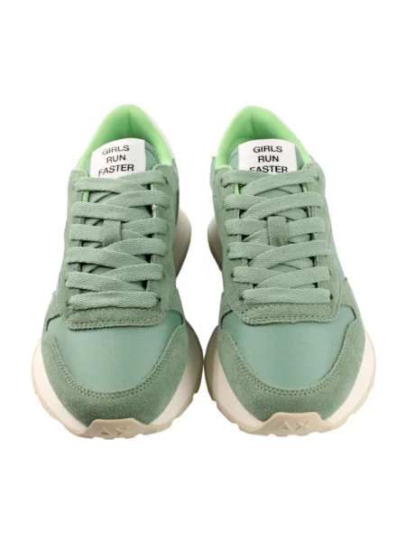 Sneakersy Sun68 skórzane zielone