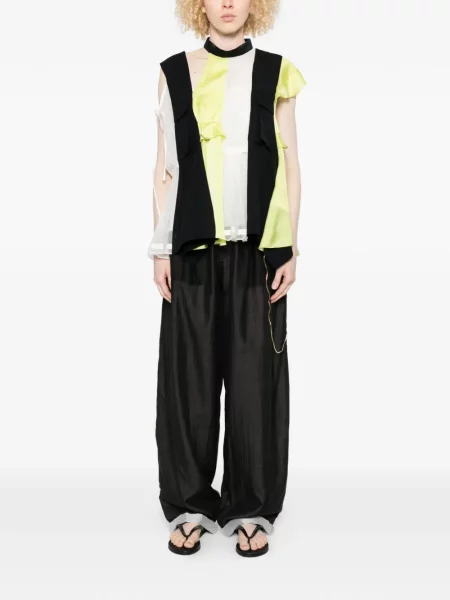 Bluză cu volane Sacai cu volane albastru