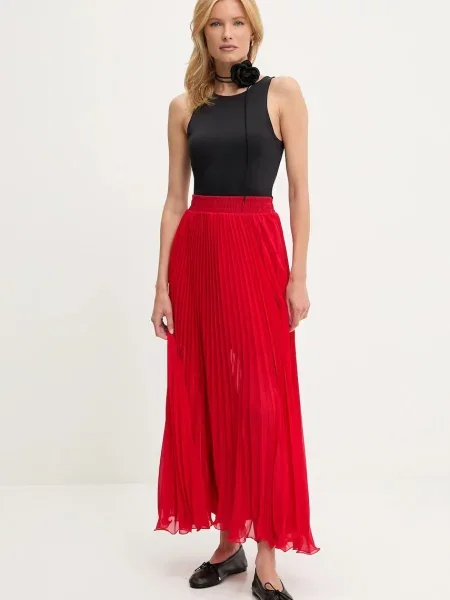 Спідниця Answear.LAB maxi розкльошена червоний