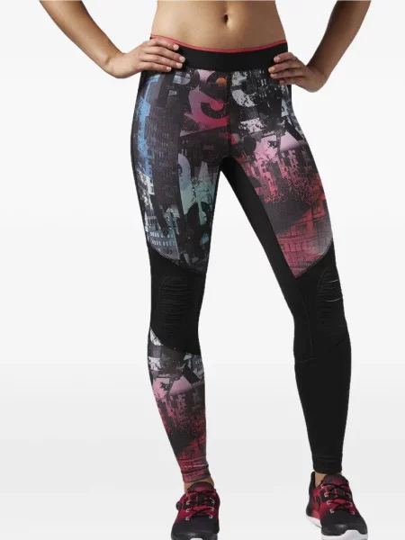 Leggings Reebok cu imagine negru