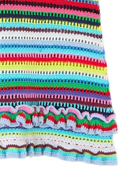 Rochie mini Ganni tricotate albastru
